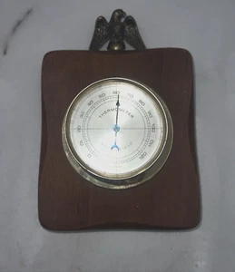 Vintage Springfield Instruments Brass Eagle Thermometer Hackensack NJ USA - Picture 1 of 11