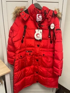 CANADA WEATHER GEAR Puffer Coat Long Faux Fur Insulated Winter Red 3XL - Picture 1 of 3
