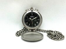 Auth ZIPPO 2004 Limited Edition Chronograph Chain Pocket Watch Black Dial