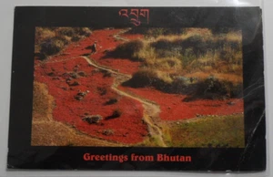STAMPMART : BHUTAN 2001 PARO VALLEY GREETINGS POSTCARD TO THAILAND - IRON SNAKE - Picture 1 of 2