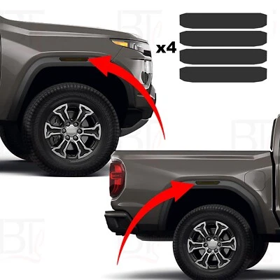 For 2023-2026 Gmc Canyon Dark Smoke Tint Side Marker PreCut Decals x4 - Изображение 1 из 2