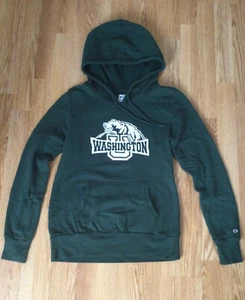 Champion Washington University Kids Sweatshirt Hoodie Size S Green   - Picture 1 of 4