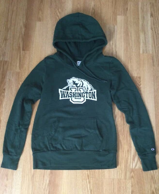 Champion Washington University Kids Sweatshirt Hoodie Size S Green   - Image 1 of 4