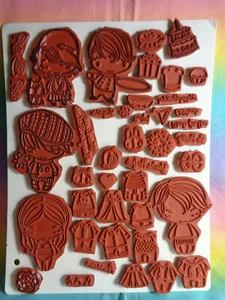 Rubber Stamps Variety Sheet With Grey Backing 41 pcs - Picture 1 of 9