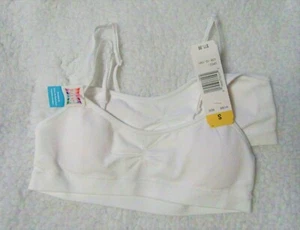 NWT Hanes Girl's Seamless Molded Cup Wirefree Bra, Size Small, White - 2 pack - Picture 1 of 2