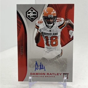 2018 Panini Limited Red Spotlight /25 Damion Ratley #177 Rookie Auto RC - Picture 1 of 6