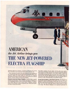 Print Ad American Airlines Electra Flagship 1959 Two-Page 13.5"x10.5" Each - Picture 1 of 2