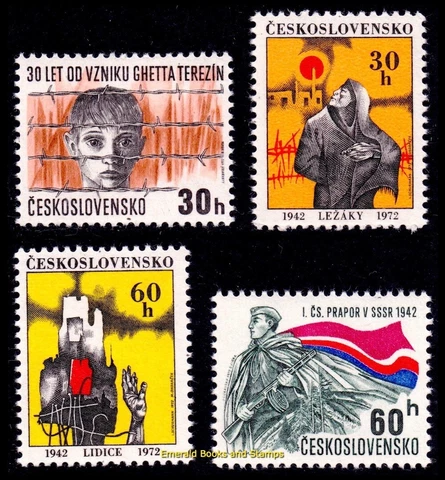 EBS Czechoslovakia 1972 - World War II Anniversaries - Michel 2054-2057 - MNH** Cover