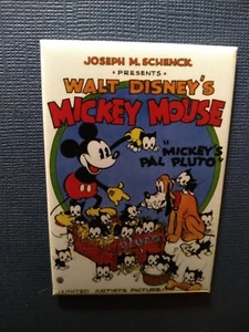 Classic Mickey Mouse & Pluto - Refrigerator / Fridge / Locker Magnet 2 x 3 inch - Picture 1 of 1