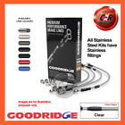 Goodridge Stainless Steel Clear Brake Hoses For Civic Si 2006- SHD0385-4C-CL
