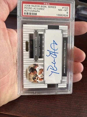2008 Razor Pedro Alvarez Auto PSA 9 Rookie RC Autograph /499 Pirates #102 - Image 1 of 2