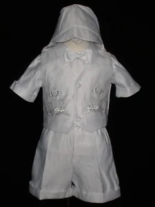 Infant Boy & Toddler Baptism Christening Outfits Gold or Silver 3- 30 months - Picture 1 of 9