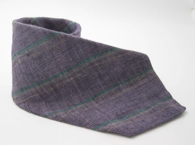 Corbata de cuello vintage Evan Picone 100 % lino a rayas para hombre (NT18) Foto 1 de 4