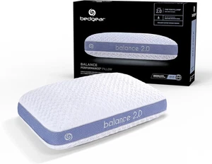Bedgear Balance Performance Pillow Size 2.0 Medium Firmness Dri-Tec Cover White - Picture 1 of 4
