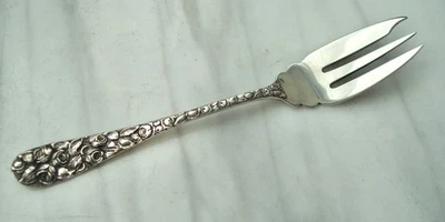 РЕДКАЯ винтажная ВИЛКА ДЛЯ ВЫПЕЧКИ BALTIMORE ROSE Schofield из стерлингового серебра эпохи републикации - Изображение 1 из 4