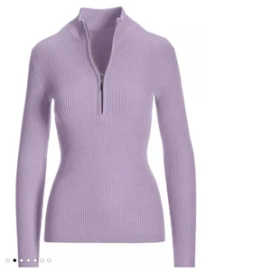 New Boston Proper Half Zip Up Sweater Ribbed Purple Size XS  - Bild 1 von 8