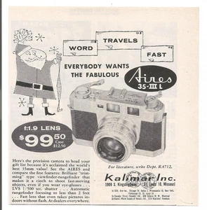 1958 Aires 35-III Everyone Wants Fabulous Camera Original Magazine Print Ad - Bild 1 von 1