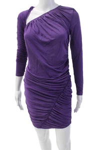 Ronny Kobo Damen Minikleid mit eckigem Ausschnitt Langarm tailliert Lila Größe S - Bild 1 von 4