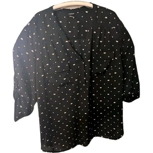Torrid Neuheit Katzen Print Harper Pullover Bluse 3/4 Riegelärmel schwarz Größe 4 - Bild 1 von 9