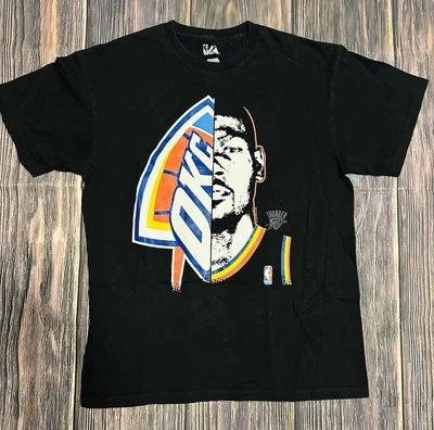 Majestic NBA Kevin Durant OKC Thunder Oklahoma City Mens Black T-Shirt Size L - Image 1 of 4