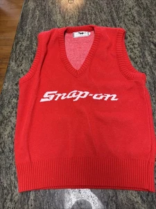 Vintage Snap On tools small red sweater 1980S Christmas Colts Neck - Picture 1 of 6