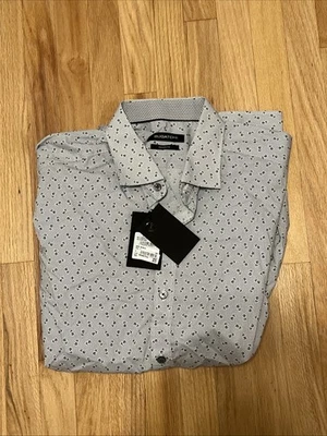 NWT Bugatchi Long Sleeve Shirt Size Large Classic Fit Floral Print MSRP $149 - Image 1 of 4
