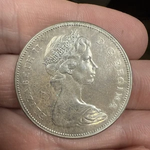 1965 PL Unc. 1 $ Kanada Dollar 0,800 Silber Typ 1 kleine Perle spitz 5 Münzen #2 - Bild 1 von 2