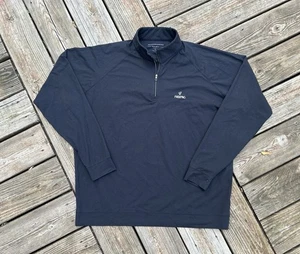 Holderness & Bourne Westland 1/4 Zip Pullover Sweater Golf Black XL Tailored Fit - Picture 1 of 6
