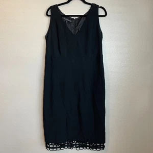 Vestido Lafayette 148 New York Talla 14 Negro Sin Mangas Forrado Carrera Trabajo Oficina - Imagen 1 de 6