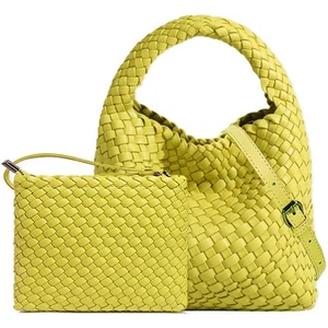 Handmade Woven Shoulder Bags for Women Cute Hobo Tote Handbag Mini Clutch Pur... - Picture 1 of 7