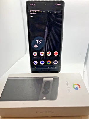 Google Pixel 7 Pro  with box - 128GB - Dual Sim (Unlocked) Gray - Braked but ok - Image 1 of 4