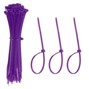 Zip Ties Plastic Cable Ties, Wire Tie 6 Inch - (100 Pack, Purple) - Picture 1 of 7