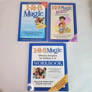 1-2-3 Magic LOT: Effective Discipline Children 2-12 Phelan, For Kids, Workbook - Picture 1 of 10