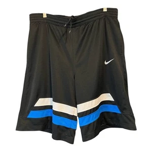 Vintage Y2K Nike Basketball Shorts Men’s Large Black Blue White Mesh Athletic - Picture 1 of 9