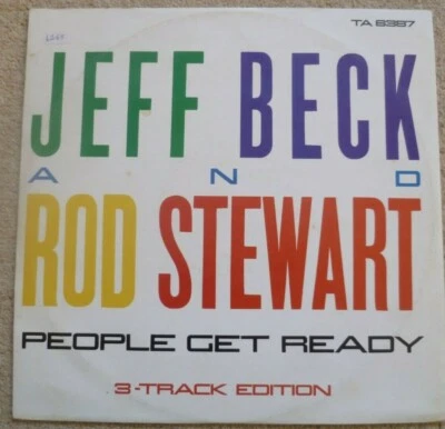 JEFF BECK AND ROD STEWART PEOPLE GET READY 12 INCH SINGLE TA 6387  VG+/VG+ - Image 1 of 3