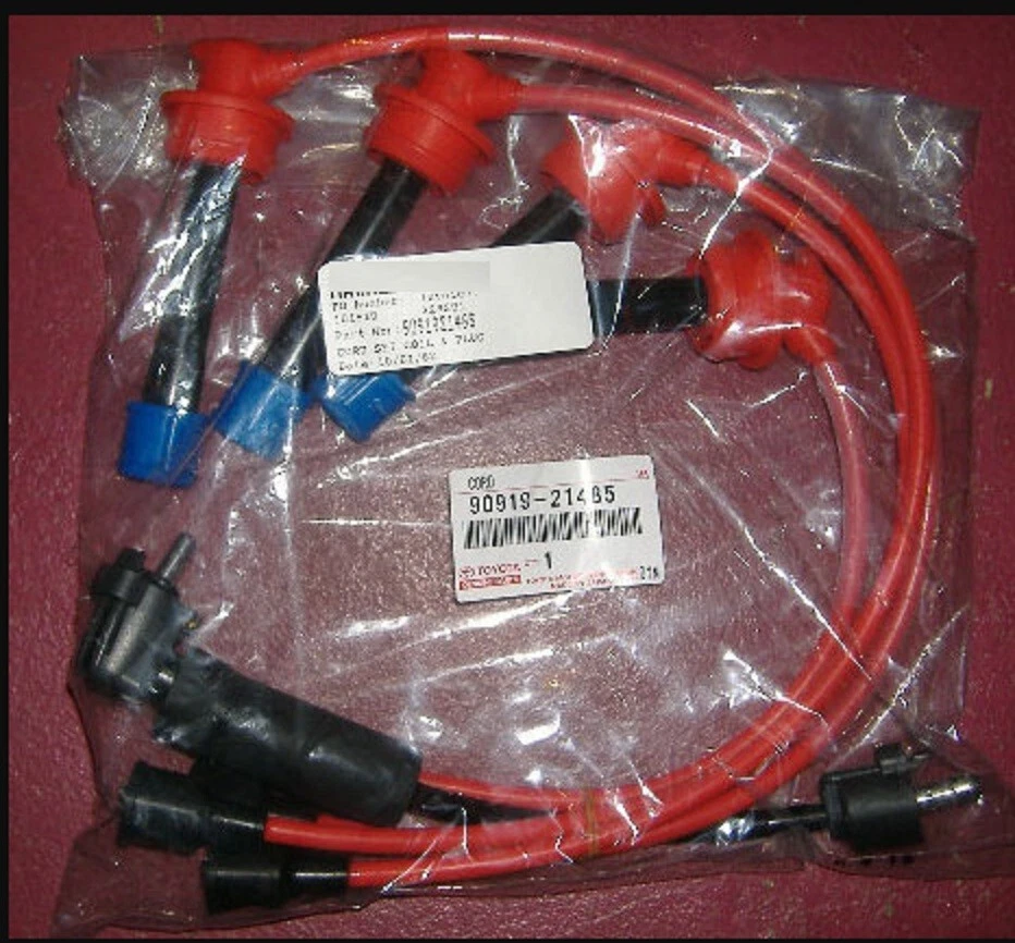 Juego de cables de bujía originales Toyota MR2 Turbo 1991-1992 90919-21485 Foto 1 de 1