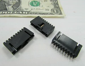10 Tyco Amp Wire Board Headers, 9 Position Gold Pin .100 2.54mm Latch 103908-8  - Picture 1 of 9
