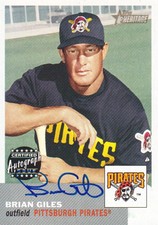 2002 Topps Heritage Baseball Real One AUTO #RO-BG Brian Giles Pittsburgh Pirates