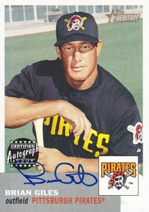 2002 Topps Heritage Baseball Real One AUTO #RO-BG Brian Giles Pittsburgh Pirates