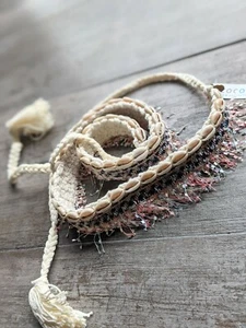 NWT Anthropologie Cocobelle Singa Pink Confetti Woven Belt Women's - Picture 1 of 4