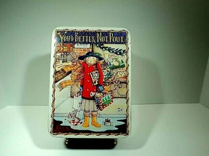 MARY ENGELBREIT TIN YOU BETTER NOT POUT MIDWEST IMPORTS MADE HK VTG 1980'S RARE - Picture 1 of 11