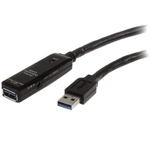 StarTech USB3AAEXT10M 10m USB 3.0 Active Extension Cable - M/F - Black - Picture 1 of 4