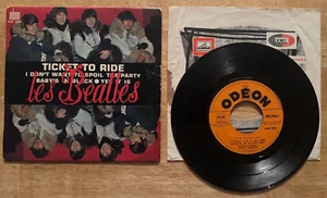45 7" FRENCH EP THE BEATLES ODEON SOE 3766 TICKET TO RIDE 1ST SLEEVE MISSPRINT!! - Picture 1 of 2