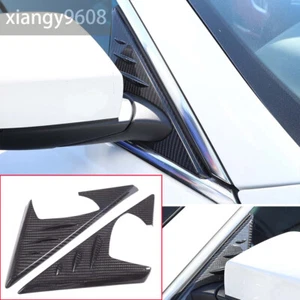 For Maserati Ghibli Quattroporte 2014+Carbon Fiber Door A-Pillar Triangular Trim - Picture 1 of 11