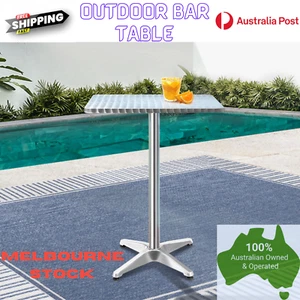 Adjustable Portable Outdoor Steel Bar Table Adjustable Aluminium Square Foldable - Picture 1 of 7
