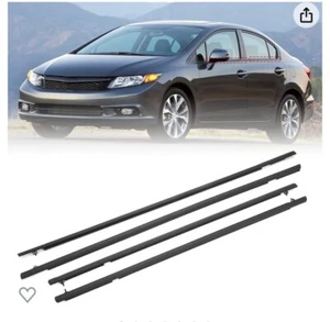 Weatherstrip Window Molding Trim Seal For Honda Civic 2006-2011 4 Door - Bild 1 von 6