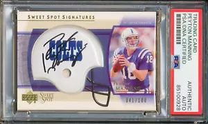 2004 UD Sweet Spot PEYTON MANNING Autografo AUTO /100 #SS-PM Colts PSA/DNA AUTHENTI - Foto 1 di 3