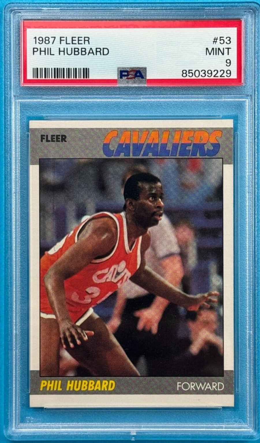 1987 Fleer Phil Hubbard #53 PSA 9 Mint Cleveland Cavaliers