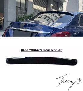 Mercedes C Class W205 Gloss Black Rear Roof Window Spoiler Lip Wing 2014-2021 - Picture 1 of 4