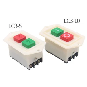 LC3-5/10 Start Stop Push Button Switch ON/OFF I/O Table Drill Switch 5A/10A 380V - Picture 1 of 8